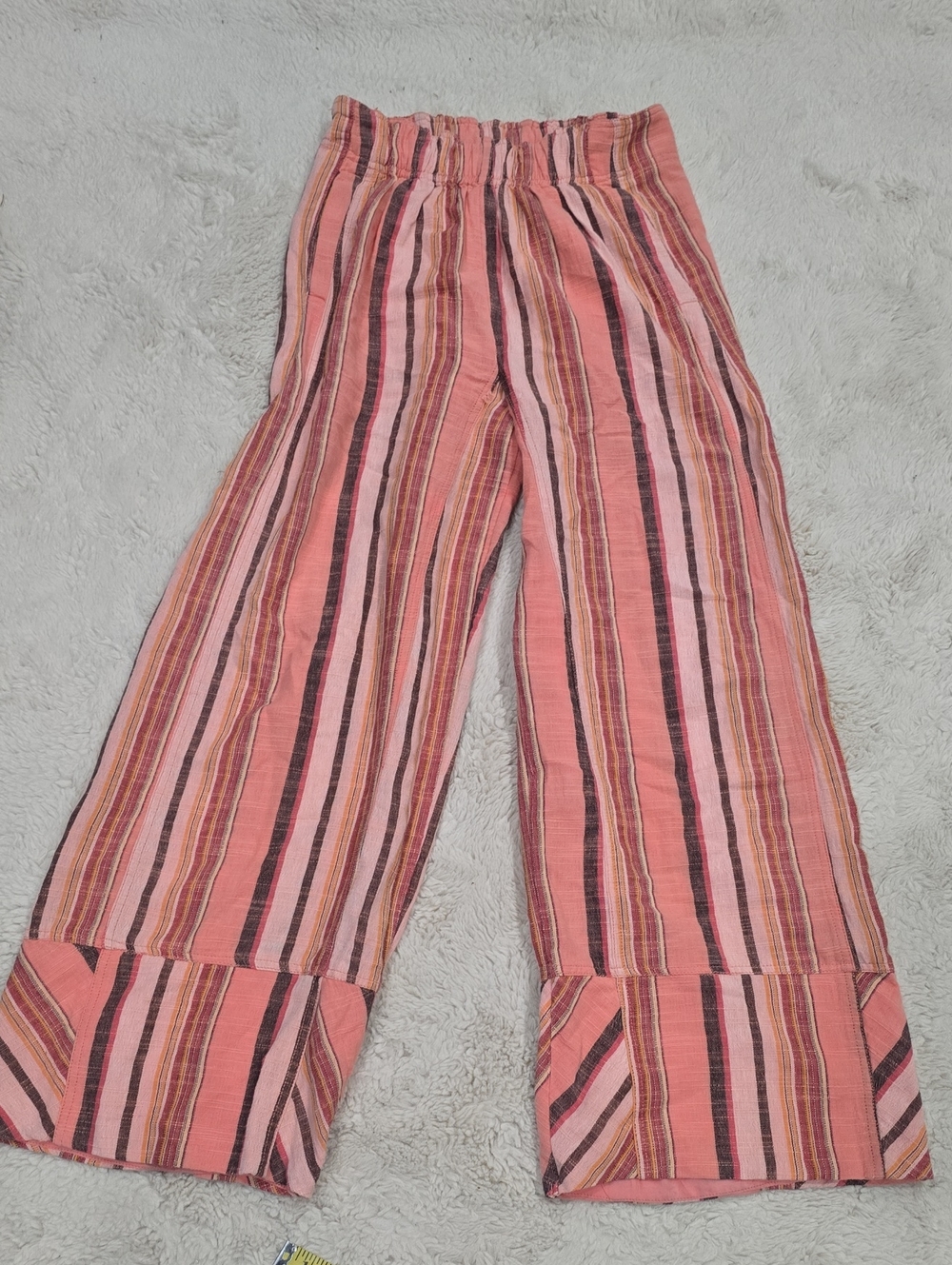 Free People Pink Striped Wide-Leg Kids Pants